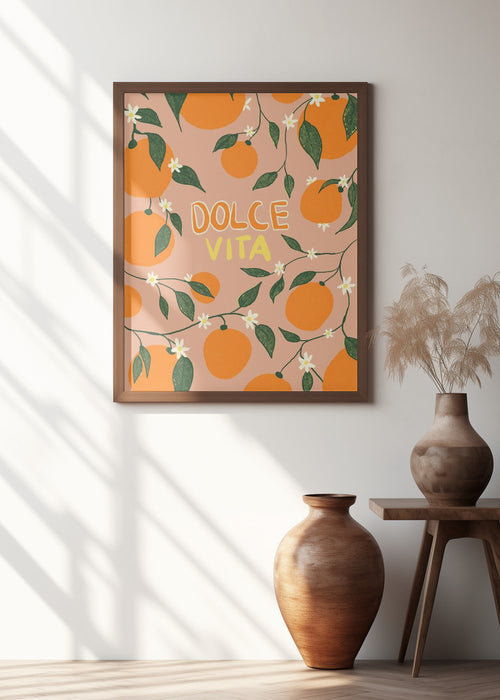 Dolce Vita &amp; Oranges Framed Art Modern Wall Decor