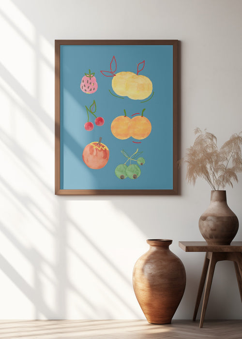 Fruit Fiesta 02 Framed Art Modern Wall Decor