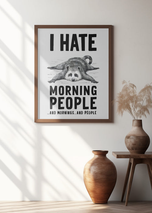 I Hate Morning People Framed Art Modern Wall Decor