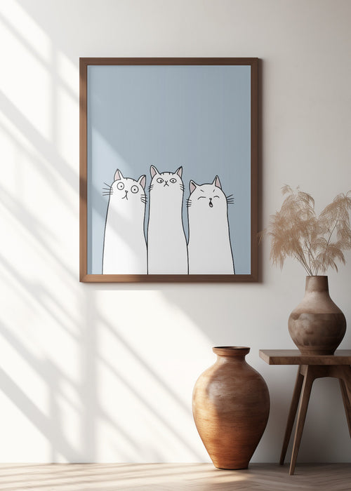 The Cats Framed Art Modern Wall Decor