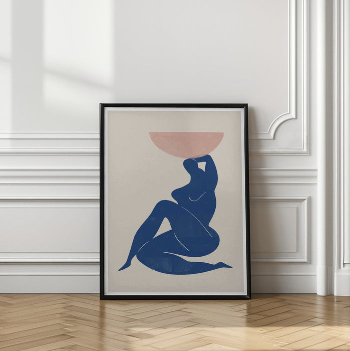 Vase and Woman Framed Art Modern Wall Decor