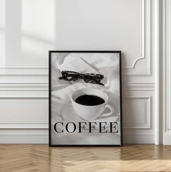 Coffee in Bed Framed Art Modern Wall Decor