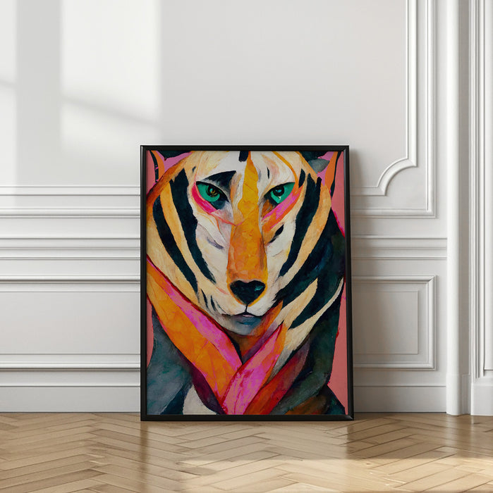 The Tiger Framed Art Modern Wall Decor