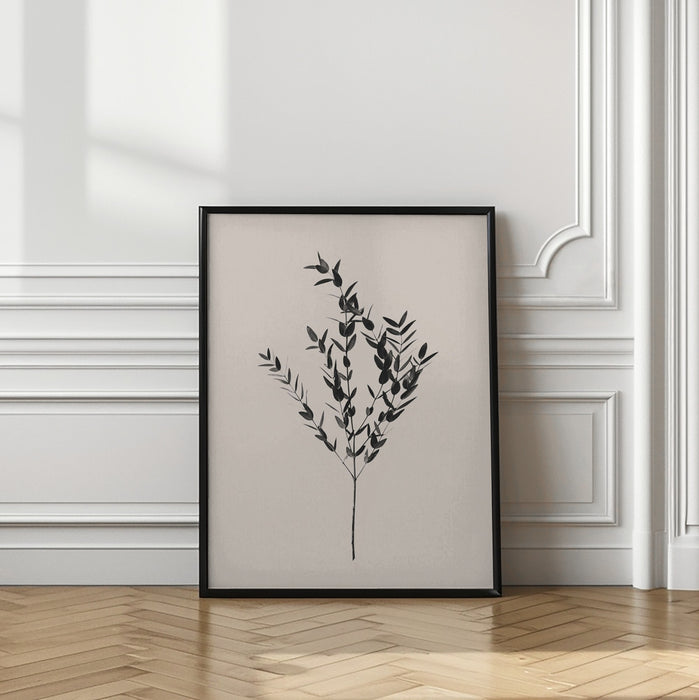 Inky Botanical Framed Art Modern Wall Decor