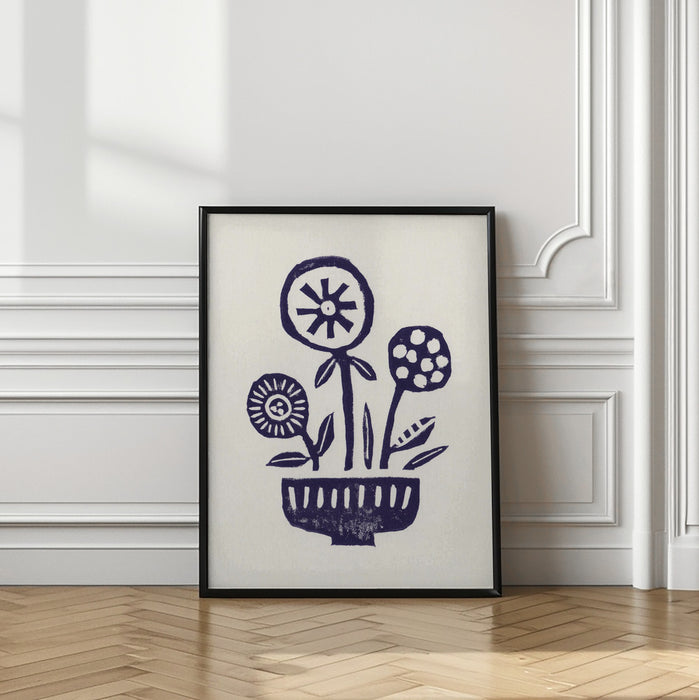 Native Flowers Framed Art Modern Wall Decor