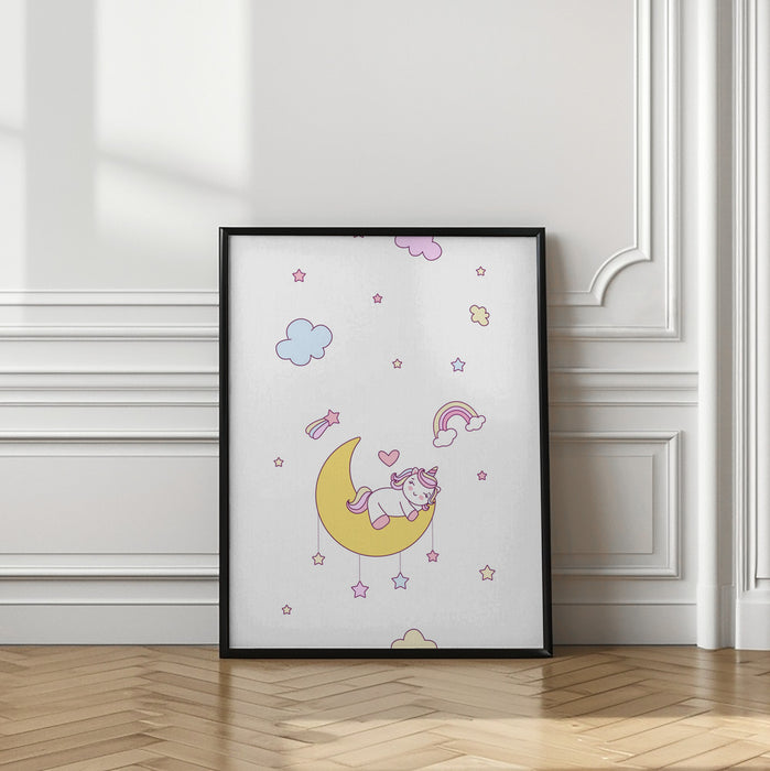 Little Unicorn Framed Art Wall Decor