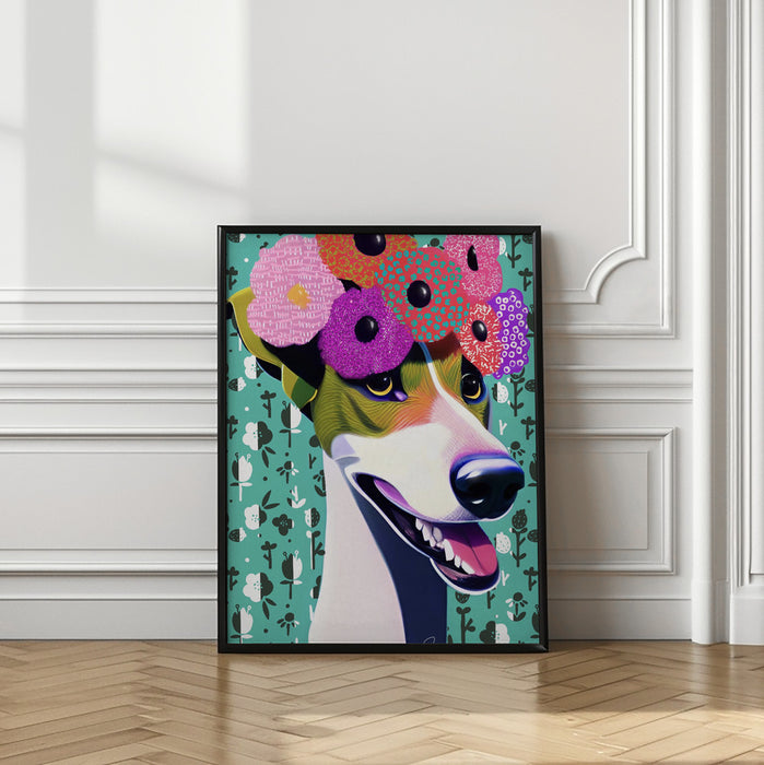 Gorgeous Greyhound Framed Art Modern Wall Decor