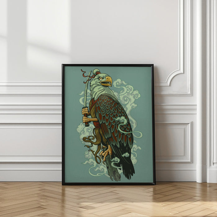 WARRIOR EAGLE Framed Art Modern Wall Decor