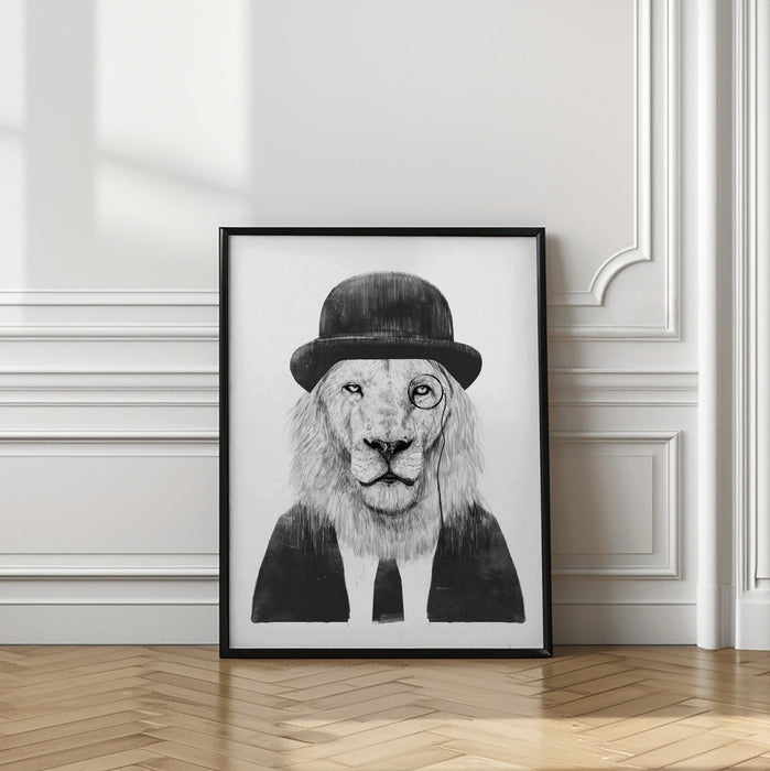 Sir Lion Framed Art Modern Wall Decor