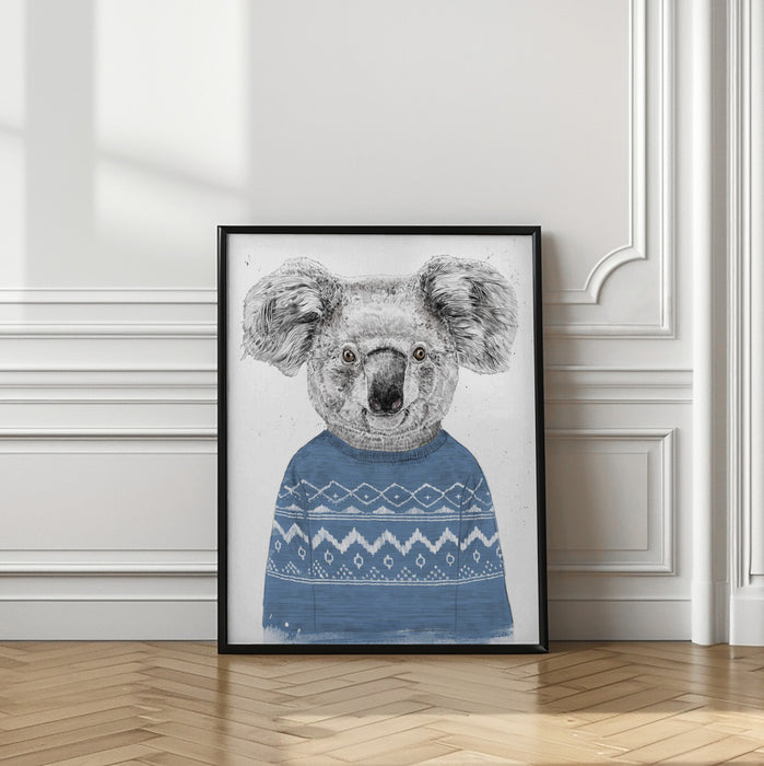 Winter koala (blue) Framed Art Modern Wall Decor