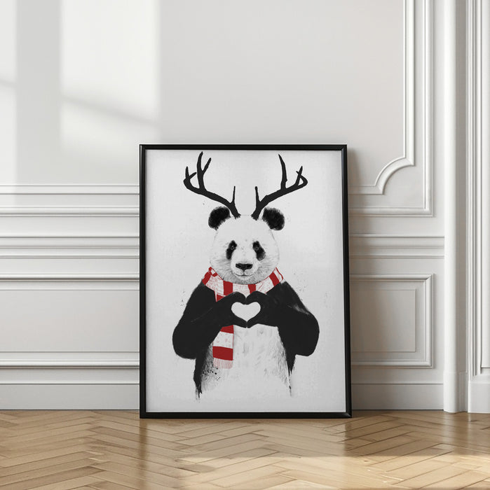 Xmas panda Framed Art Modern Wall Decor