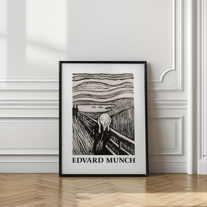 Skriet- The Scream - Monochrome Version Framed Art Wall Decor