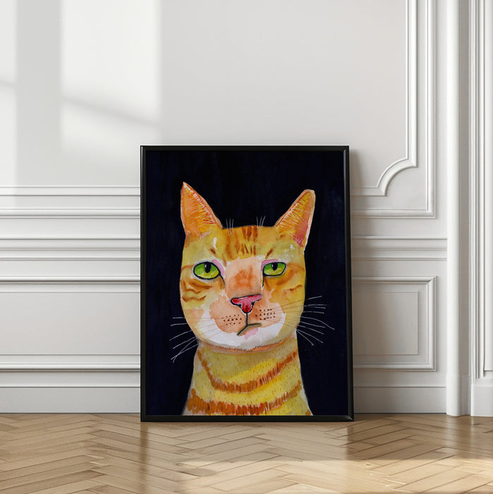 Ginger Cat Framed Art Modern Wall Decor