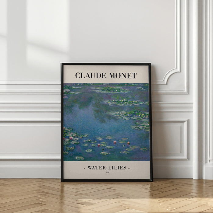 Water Lilies Framed Art Modern Wall Decor