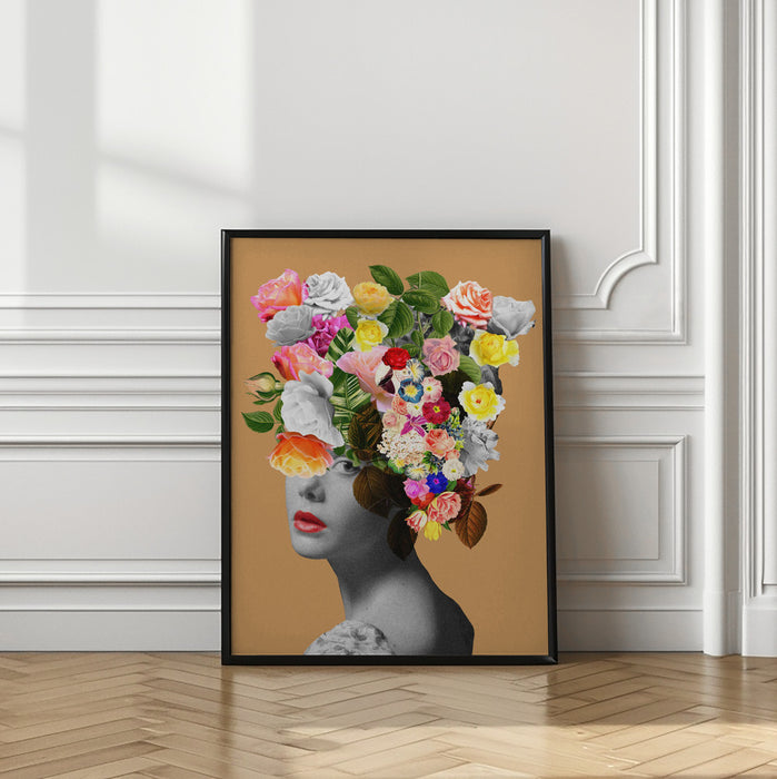 Floral portrait Framed Art Modern Wall Decor