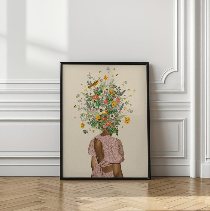 Wildflower bouquet Framed Art Modern Wall Decor