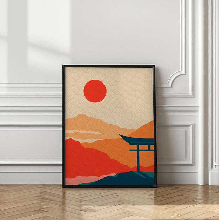 Sunset Delight Framed Art Modern Wall Decor