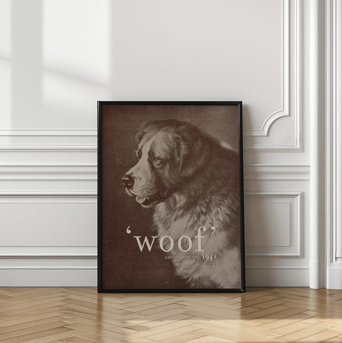 Famous Quote Dog Framed Art Modern Wall Decor