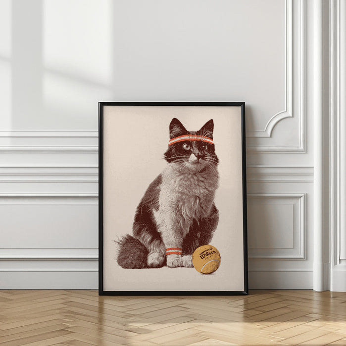 Chat Tennis Framed Art Modern Wall Decor