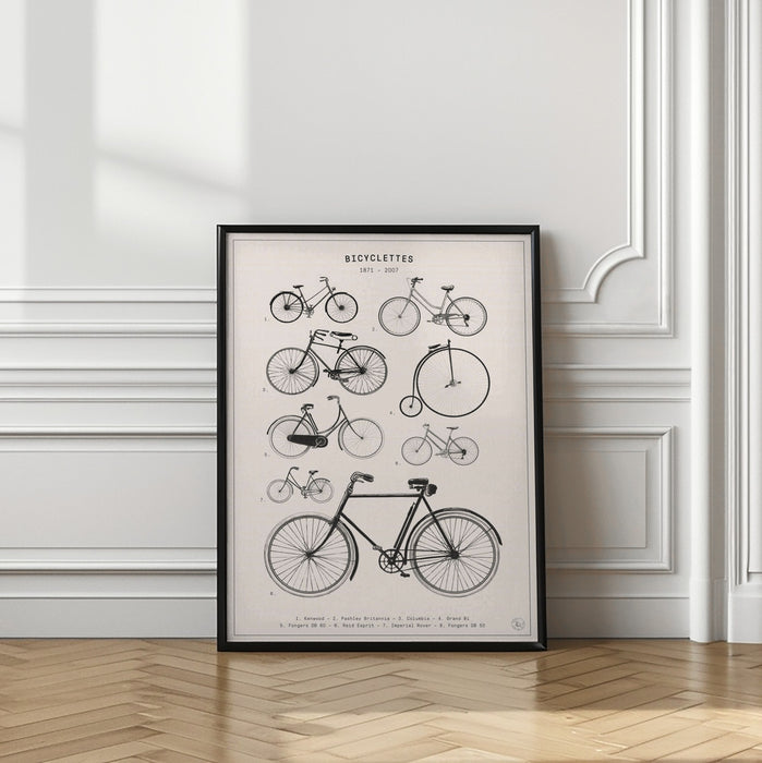 Bicyclettes Framed Art Modern Wall Decor