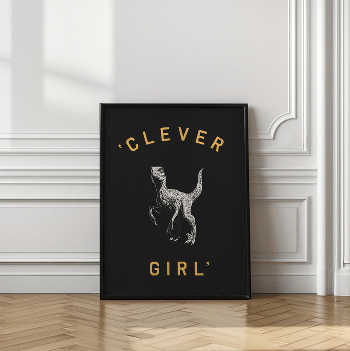 Clever Girl   Dark Print Framed Art Wall Decor