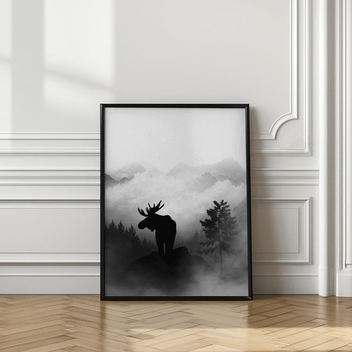 Moose Framed Art Wall Decor