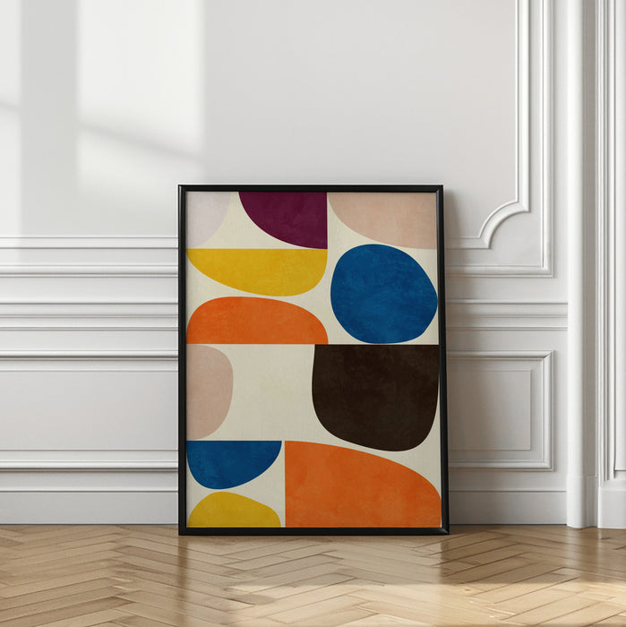 Vivid Bauhaus Framed Art Wall Decor