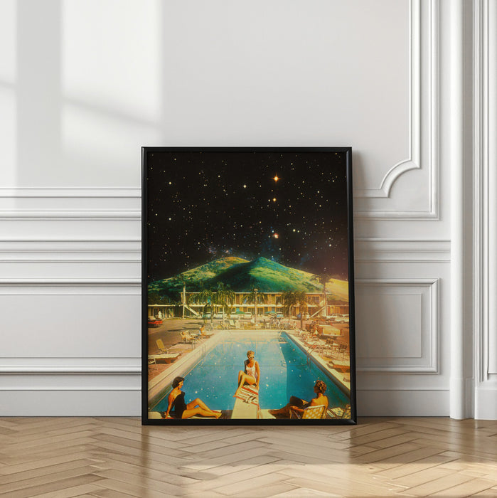 Space Pool Framed Art Modern Wall Decor