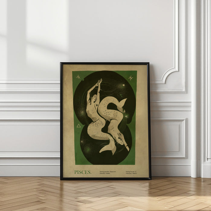 Pisces print Framed Art Modern Wall Decor