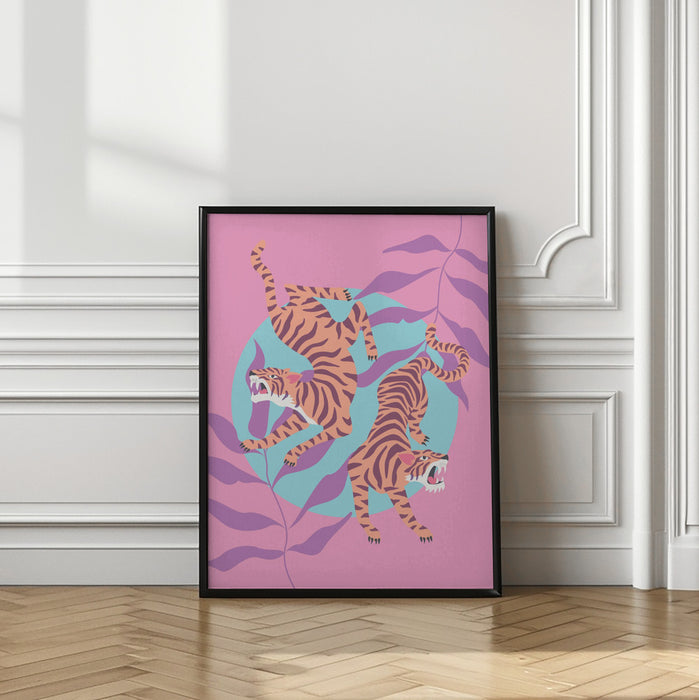 Tigers Framed Art Wall Decor