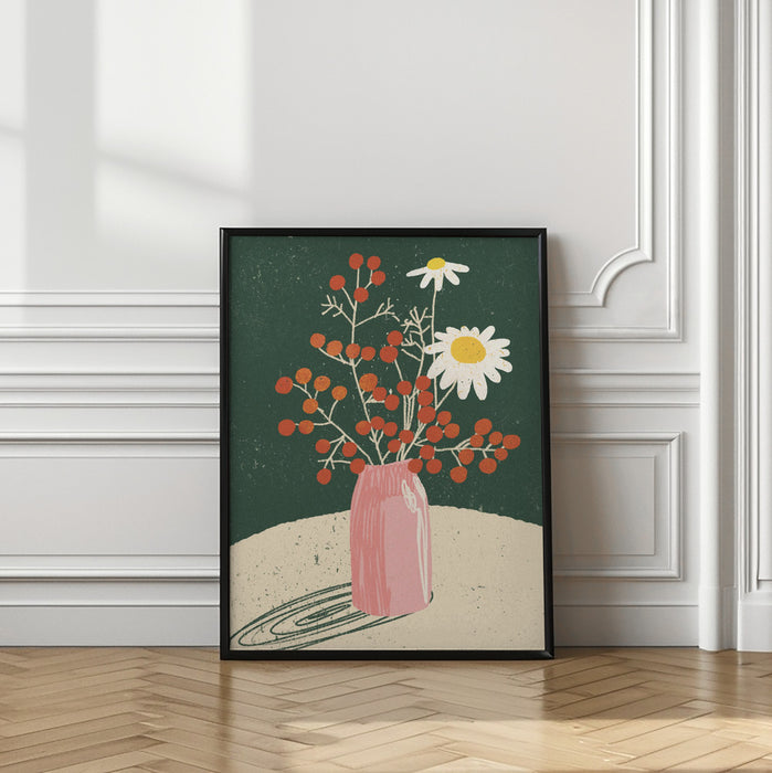 Winter Bouquet Framed Art Modern Wall Decor