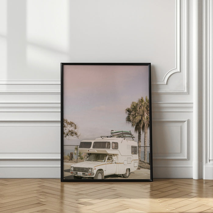 Surf Wagon Framed Art Modern Wall Decor