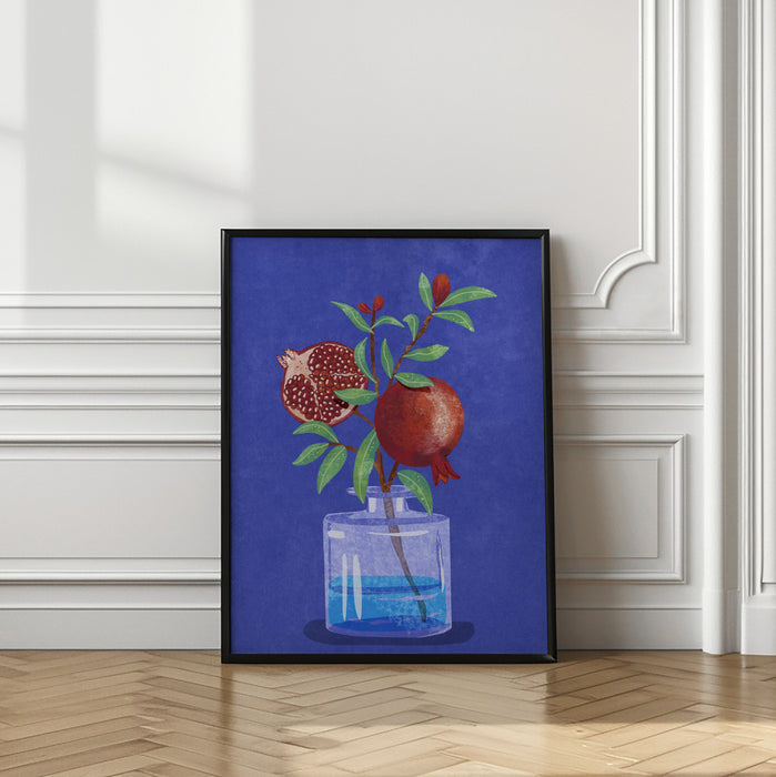 pomegranate in Vase Framed Art Modern Wall Decor