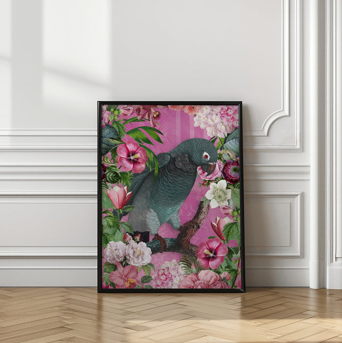 The Parrots Paradise Garden 3 Framed Art Modern Wall Decor