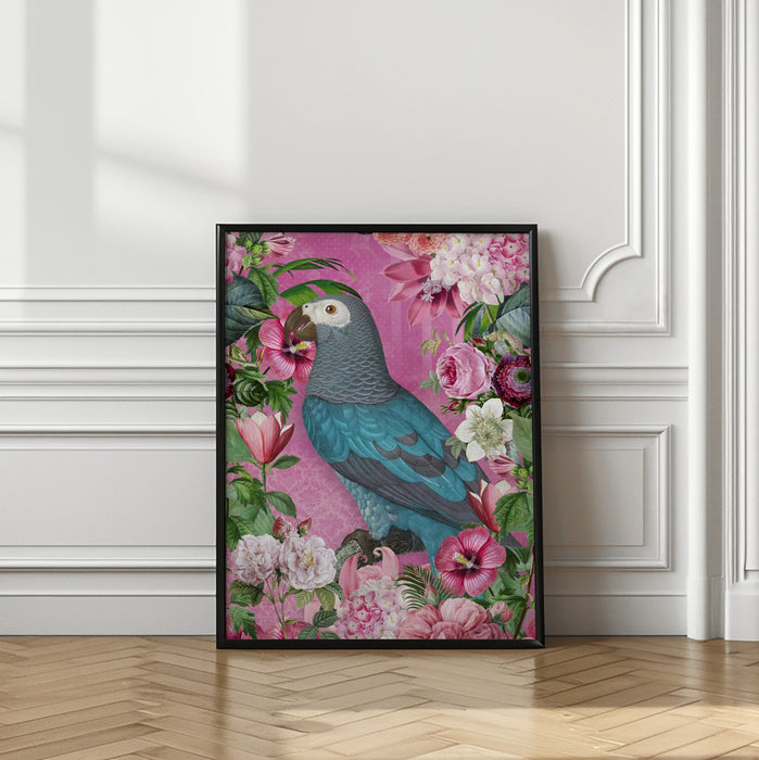 The Parrots Paradise Garden Framed Art Modern Wall Decor