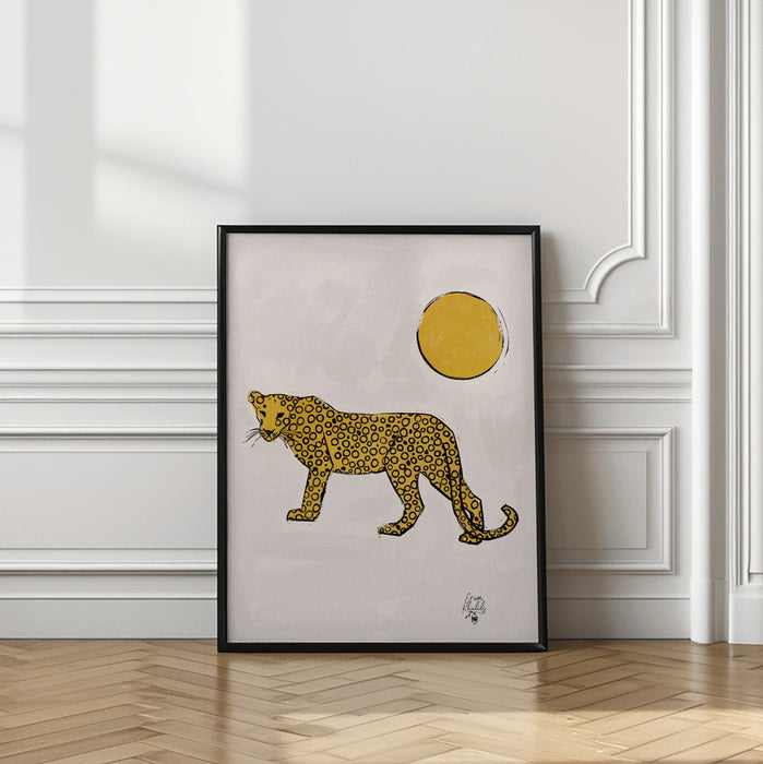 Leopard and Sun   Erum Khalili.png Framed Art Modern Wall Decor