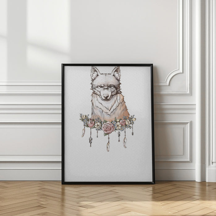 Wolf Art Framed Art Modern Wall Decor