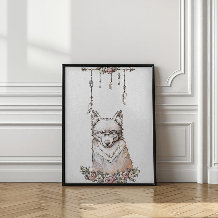 Wolf Art Framed Art Modern Wall Decor