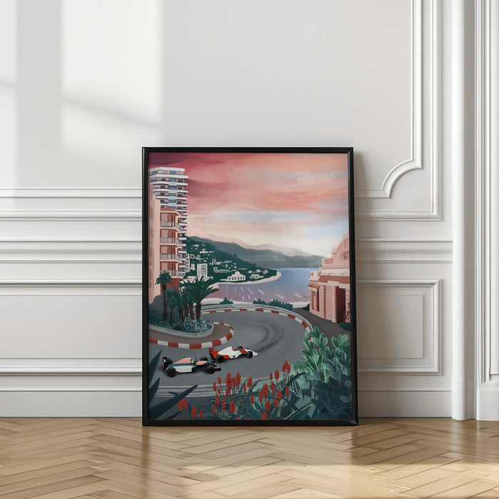 Monaco Circuit Framed Art Modern Wall Decor