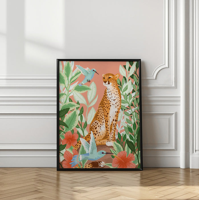 Tropic Cheetah Framed Art Wall Decor