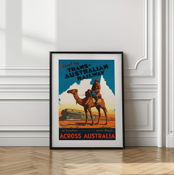 Trans Australian Railway Poster Framed Art Wall Decor