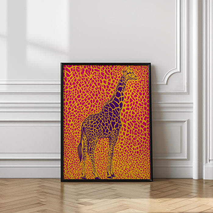 Giraffe Majestic Framed Art Modern Wall Decor