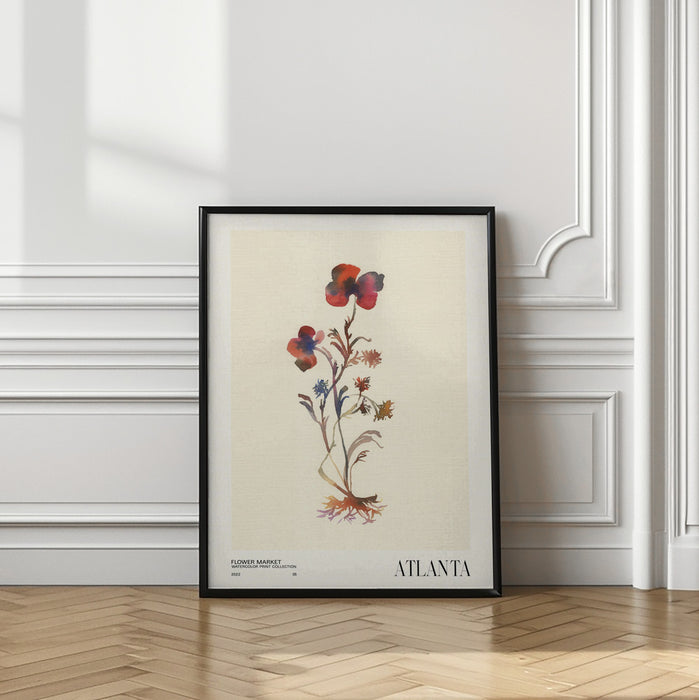 Watercolor print collection. Flower market - Atlanta Framed Art Modern Wall Decor