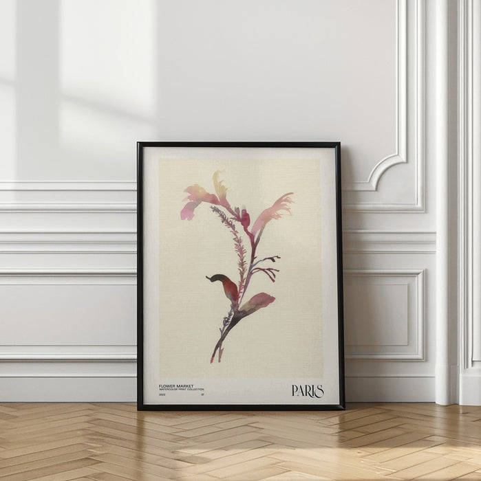 Watercolor print collection. Flower market - Paris Framed Art Modern Wall Decor