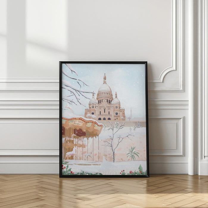 Winter in Paris Framed Art Modern Wall Decor