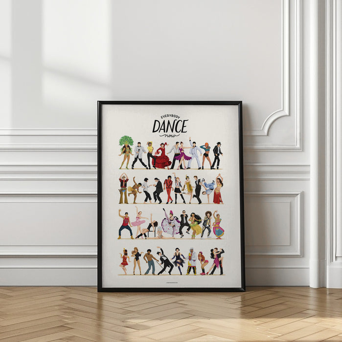 Everybody Dance Now Framed Art Modern Wall Decor