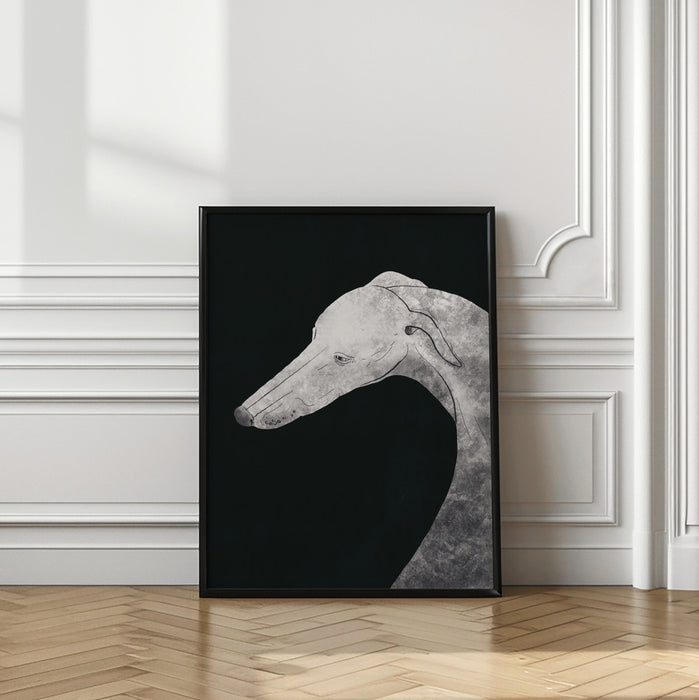 Greyhound black and white 02 Framed Art Modern Wall Decor
