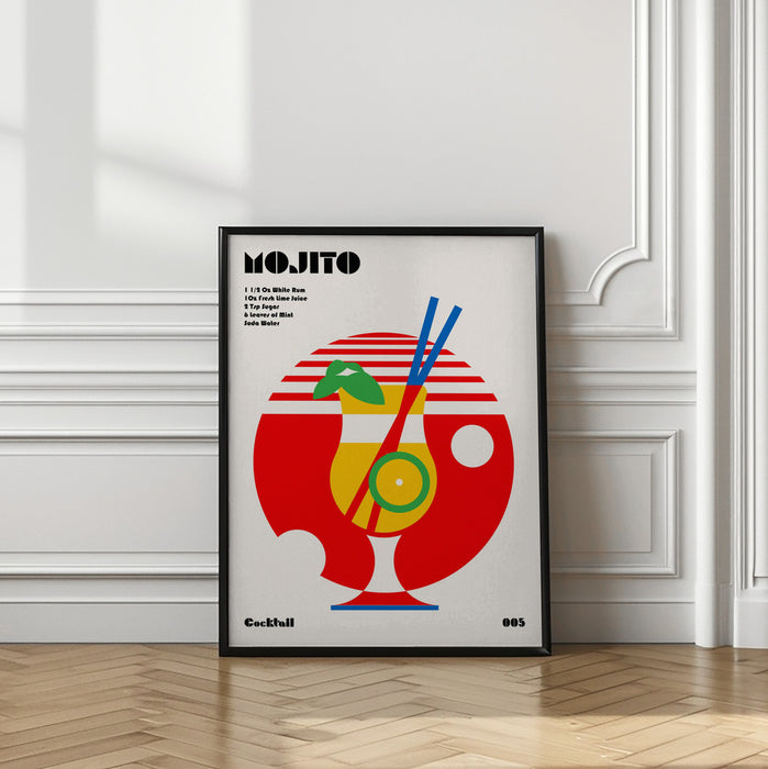 Mojito Bauhaus Cocktail Framed Art Modern Wall Decor