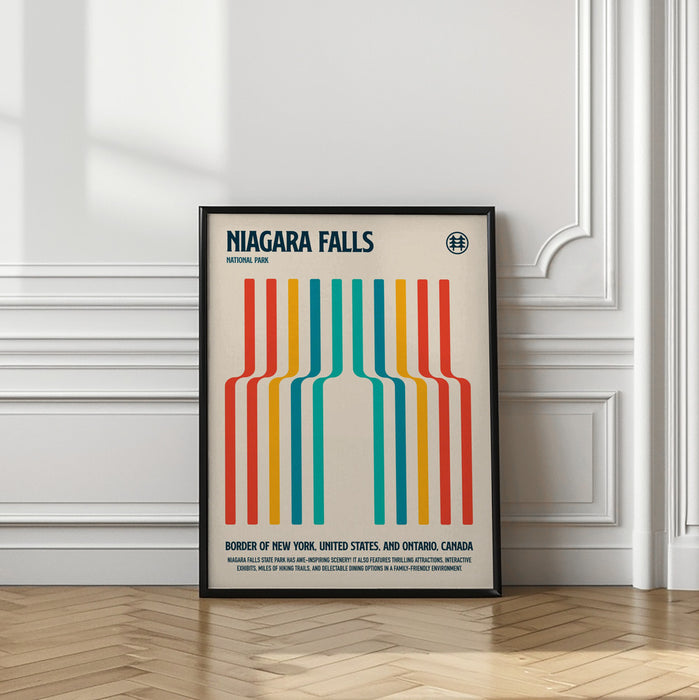 Niagara Falls National Park Travel Poster Framed Art Modern Wall Decor