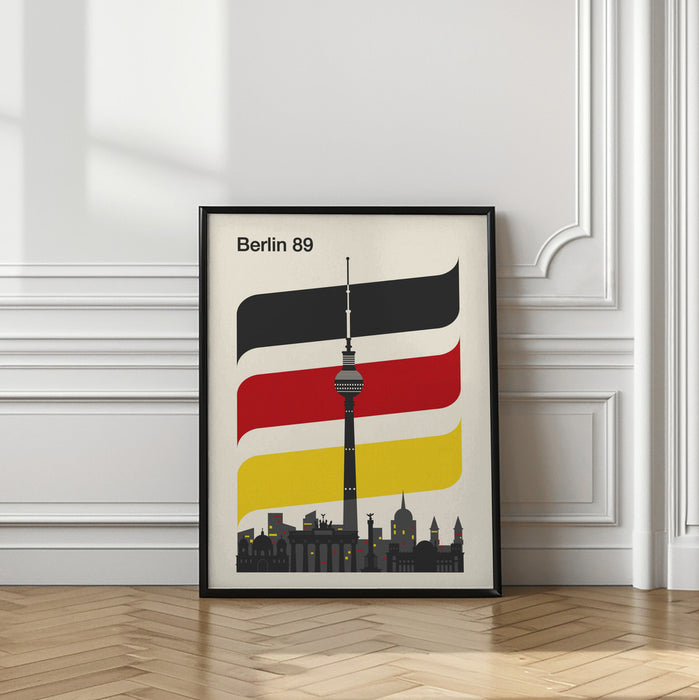 Berlin Retro Travel Print Framed Art Modern Wall Decor